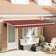 vidaXL Toldo Retrátil Manual Laranja 350 x 200 cm tecido