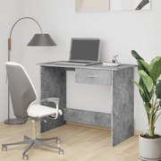vidaXL Secretária 100x50x76 cm contraplacado cinzento cimento