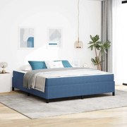 vidaXL Estrutura da Cama com colchão Azul 180 x 200 cm tecido