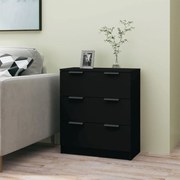 vidaXL Aparador 60x30x70 cm derivados de madeira preto