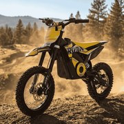 Mini moto elétrica para crianças velocidade até 50 km/h C/Limitador 907 2000W 48V 13Ah Litio Amarela