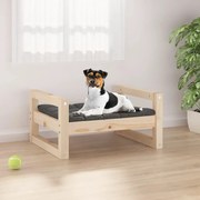 vidaXL Cama para cães 55,5x45,5x28 cm madeira de pinho maciça