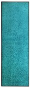 vidaXL Tapete de porta lavável 60x180 cm azul ciano