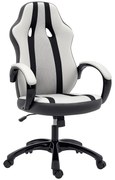HOMCOM Cadeira Gaming com Altura Ajustável e Suporte Lombar Cadeira Gamer para Casa Escritório 61x63x111-120,5 cm Cinzento | Aosom Portugal