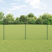 Cerca de Cadeia com 22 Postes U Verde 1,4x25 m Aço