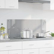 Luz de Backsplash para a Cozinha vidaXL Cinza Claro 100x40x0,6 cm em Vidro Temperado
