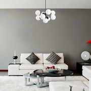 Candeeiro de Teto Mudoni – Preto – Diâmetro 70 cm x Altura 80 cm
