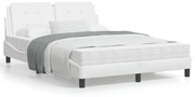 Estrutura cama c/ cabeceira 120x200 cm couro artificial branco