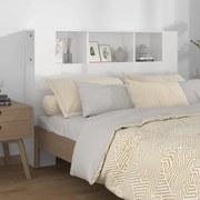 vidaXL Armário de cabeceira 140x18,5x104,5 cm branco brilhante
