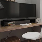 Suporte de TV/monitores em vidro preto 120x30x13 cm