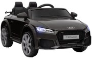 HOMCOM Carro Elétrico Audi TT para Crianças acima de 3 Anos com Controlo Remoto Música e Luzes Bateria 12V 102x60x44 cm Preto