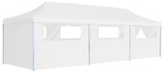 vidaXL Tenda para festas pop-up dobrável c/ 8 paredes 3x9 m branco