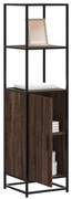 vidaXL Armário alto 35,5x35x139 cm madeira e metal carvalho castanho