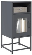 vidaXL Mesa de cabeceira 36x39x78 cm aço laminado a frio antracite