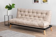 Sofá-Cama 3 Lugares Saki – Creme – 185x92x82 cm