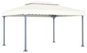 Gazebo 400x300 cm alumínio creme