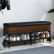 vidaXL Banco sapateira 102x32x45cm derivados madeira carvalho castanho