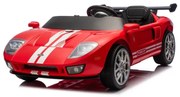 Carro elétrico para Crianças 24V 4x4 Ford GT Rodas Espuma EVA, assento couro ecológico Vermelho