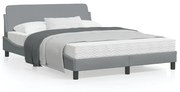 vidaXL Estrutura de cama Dover 120x200 cm tecido cinzento-claro