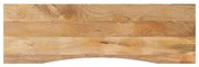 vidaXL Tampo de mesa com curva 160x50x2,5 cm mangueira áspera maciça