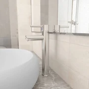 VidaXL Torneira para lavatório de casa de banho 130x180 mm preto