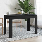 vidaXL Mesa de jantar 120x60x76 cm contraplacado preto