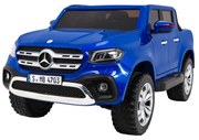 Carro elétrico para Crianças 24V 4x4 2 Lugares Mercedes Benz X-Class MP4 Rodas de EVA, Assento de couro Azul Pintado