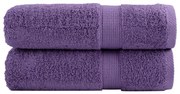 vidaXL Toalhas de mãos premium SOLUND 2pcs 50x100 cm 600 gsm roxo