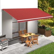 vidaXL Lona para toldo laranja e castanho 600x300 cm
