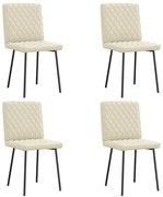 vidaXL Cadeiras de jantar 4 pcs couro art. creme