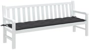 Almofadão p/ banco jardim 200x50x7cm mesclado tecido antracite