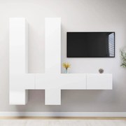 vidaXL 6 pcs conjunto de móveis de TV derivados de madeira branco