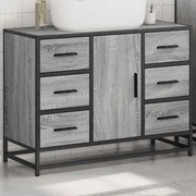 Armário p/ lavatório WC 80x33x60 cm deriv.madeira cinza sonoma