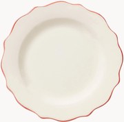 Prato de pequeno-almoço pintado à mão Scalloped