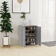 vidaXL Sapateira 60x35x70 cm derivados de madeira sonoma cinza