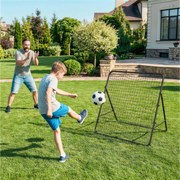 Baliza Dobrável Rede de Treino de Futebol com Ângulo Ajustável em 5 Níveis com Estrutura de Aço 120x73x112 cm Preto