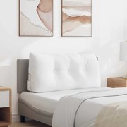 vidaXL Travesseiro para Costas Branco 100 x 24 x 50 cm tecido