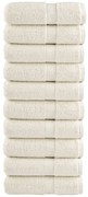 vidaXL Toalhas de bidé premium SOLUND 10 pcs 30x50 cm 600 gsm creme