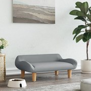vidaXL Cama para cães 70x40x24 cm tecido cinzento-claro