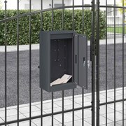 vidaXL caixa de correio Antracite 30 x 23 x 55 cm Aço