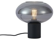 Candeeiro de Mesa Design Preto com Vidro Fumado - Umbrella