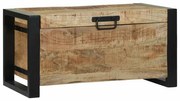 vidaXL Caixotes de Armazenamento 60x30x30cm Madeira de Mangueira Maciça e Metal