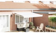 vidaXL Toldo Retrátil Branco 350 x 250 cm tecido