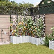 vidaXL Vasos de Jardim Treliça Branco 120 x 120 x 142 cm Plástico