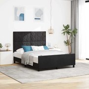 Cama vidaXL Preta 140x190 cm Veludo