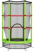 HOMCOM Trampolim Infantil Ø140x190 cm Trampolim para Crianças de 3-6 Anos com Rede de Segurança Carga 45 kg para Interior Verde