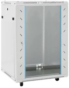 vidaXL Armário bastidor 15U 19" IP20 60x45x86 cm cinzento