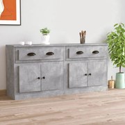 vidaXL Aparadores 2 pcs derivados de madeira cinzento cimento