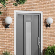 vidaXL Luzes de Parede Externas com Sensor 2 pcs Aço Inoxidável Preto IP44