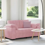 vidaXL Sofá-luvas 120 cm veludo rosa